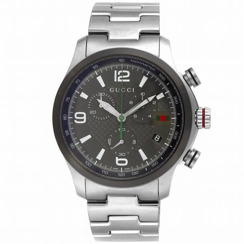 グッチ GUCCI G-Timeless YA126238 腕時計 メンズ グレー クロノグラフ クオーツ アナログ